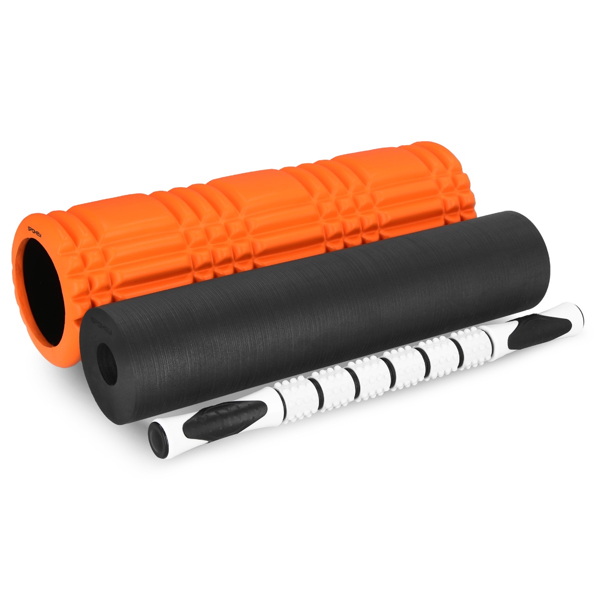 Zestaw wałków fitness 3w1 roller (3 części) pomarańczowy Spokey MIXROLL