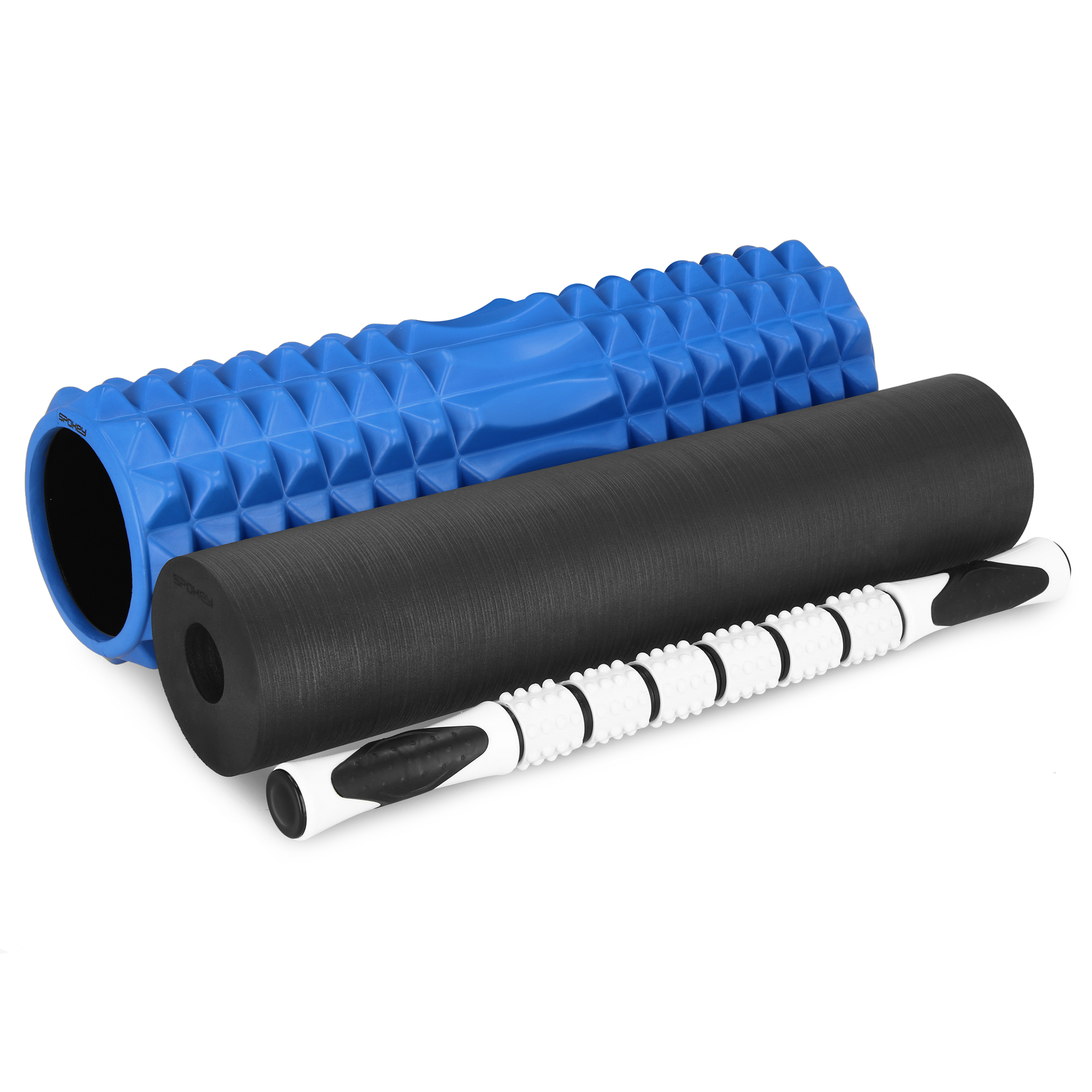Zestaw wałków fitness 3w1 roller (3 części) niebieski Spokey MIXROLL